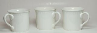 Set Of 3 - Villeroy & Boch Cellini Cup / Mug White Cream Color
