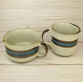 Horizon Otagiri Stoneware Pottery Set Of 2 Coffee Soup Mug Chili Vintage