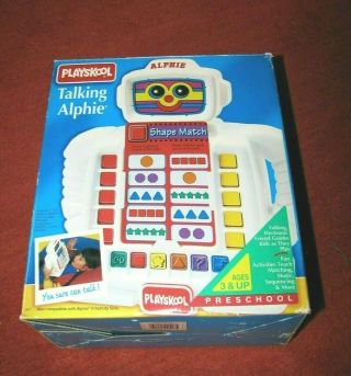 Vintage 1993 Playskool Talking Alphie Learning Robot/ Game