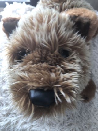 Folkmanis Norwich Terrier dog puppet plush toy stuffed animal Long Brown Fur 2