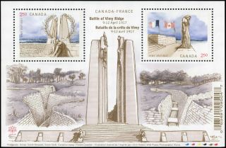 Canada Stamp 2981 - Battle Of Vimy Ridge 100th Anniversary (2017) 2 X $2.  50