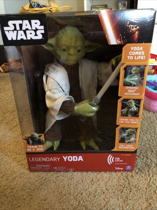 Star Wars Legendary Jedi Master Yoda Action Figure Train To Be A Jedi