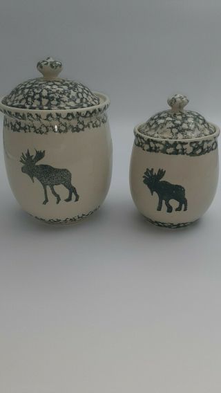 Folk Craft Moose Country Canister Set Tienshan