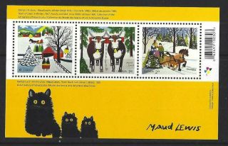 Canada 2020 Maud Lewis Paintings Holiday Souvenir Sheet Unmounted,  Mnh
