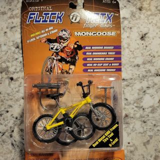 Flick Trix Finger Bike Mongoose Californian Yellow 1999 Mip Series 1
