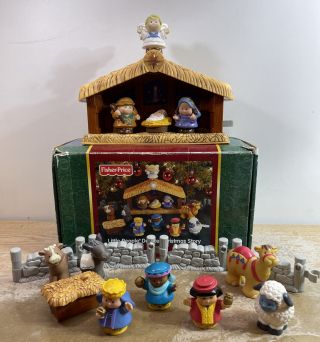 Fisher - Price Little People A Deluxe Christmas Story Nativity Scene Playset W Box