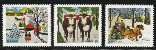 Canada 2020 Holiday Maud Lewis Painting Christmas Booklet Stamps Die Cut Mnh