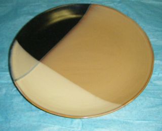 Sango 5022 Gold Dust Black Stoneware 8 " Salad Plates (set Of 4)