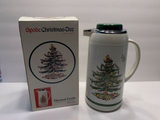 Spode Christmas Tree Thermal Carafe Hot & Cold Beverages 1 Liter - Euc
