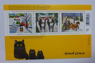 Canada 2020 Maud Lewis 3 Stamp Mini Sheet Stamps