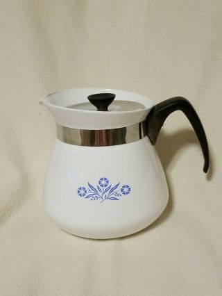 Corning Ware Blue Cornflower 2 Qt Vintage Coffee/tea Pot With Lid