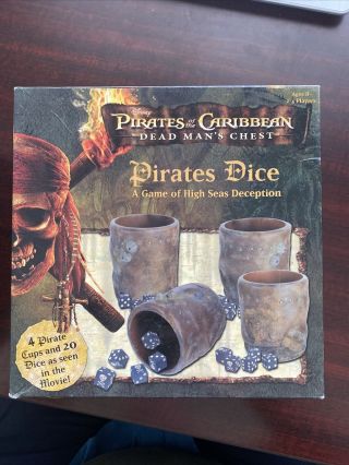 Disney Pirates Of The Caribbean Dead Mans Chest Pirates Dice Game Printed Rules