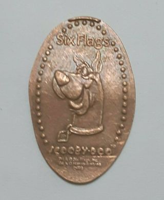Six Flags,  Souvenir Pressed Penny,  Elongated,  Scooby - Doo