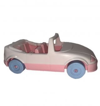 Vintage Playskool Dollhouse White & Pink Convertible Car 1593 1992