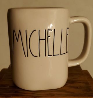 Rae Dunn " Michelle " Mug Black Ll Letter Name Mug Htf