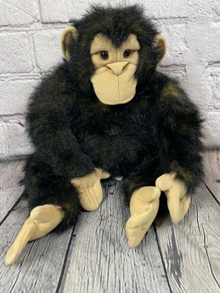 Folktails By Folkmanis Plush Full Body Monkey Chimp Puppet Lifelike Retired 21 "