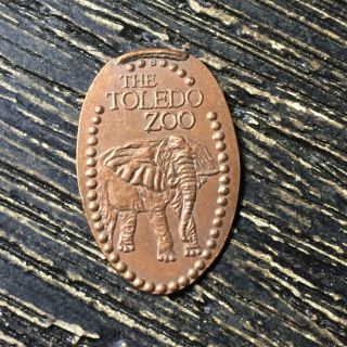 The Toledo Zoo Elephant Copper Pressed Smashed Elongated Penny B454