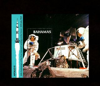 Bahamas - 1989 - Apollo 11 - Moon Landing - 20th Anniversary - Mnh S/sheet