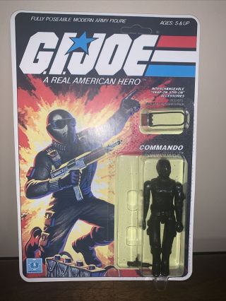 Gi Joe 1982 Snake Eyes V.  1 (straight Arms) Re - Carded