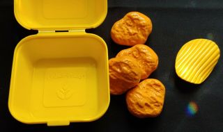 Fisher Price McDonalds Chicken Mc Nuggets Yellow Carton Pretend Play Food 3