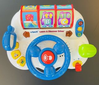 Vintage Vtech Learn And Discover Driver Electronic Toy Includes Batteries
