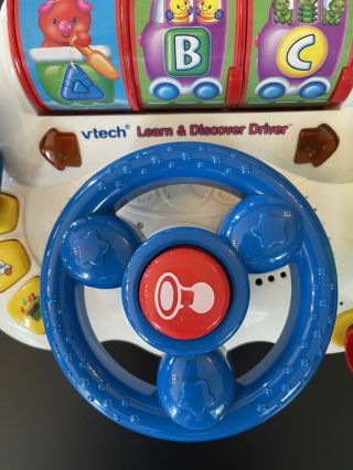 VINTAGE VTech LEARN AND DISCOVER DRIVER Electronic Toy Includes Batteries 2