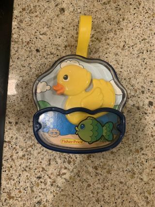 1992 Fisher Price Vintage Quacking Musical Duck Cot Toy