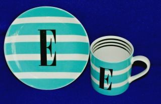 Lenox Kate Spade Monogram Initial " To The Letter " Cup & Plate 