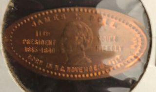 President Of The United States Elongated Coin James K.  Polk