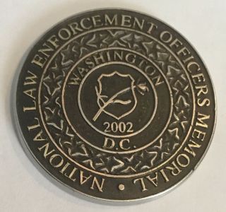 National Law Enforcement Officers Memorial 2001 Death Statistics Coin Medal