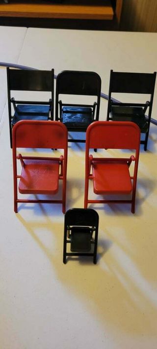 Wwe Accessories Folding Steel Chairs Red Black