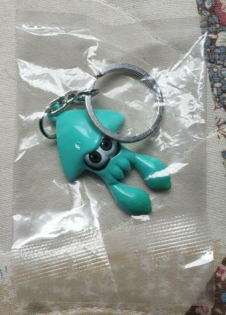 Tomy Splatoon Nintendo Squid Keychain Single Teal Seafoam Light Green