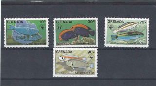 Grenada 1984 Mnh Wwf Fish Set See