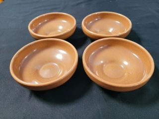 4 Russel Wright Iroquois Casual China Apricot Brown Fruit Bowls