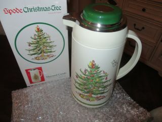 Spode Christmas Tree Thermal Carafe Hot/cold Beverages Coffee Pot Tea Nib