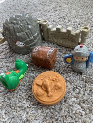 Little People Dragon Knight Treasure Chest Table Royal Lil Kingdom Castle Cave