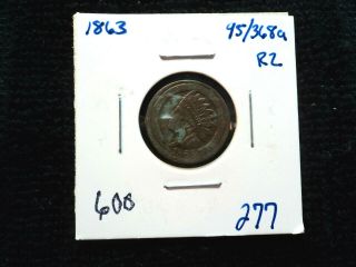 1863 Not One Cent Ihp Indian Head Copper Penny Civil War Token