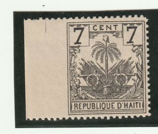Haiti 1896,  Palmtree 7c.  Gray,  Imperforated At Left,  Sc.  42var Mnh,  Michel 38