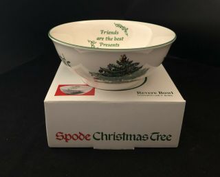 Spode Christmas Tree 5 " Bowl " Friends Are The Best Presents " England Nwt