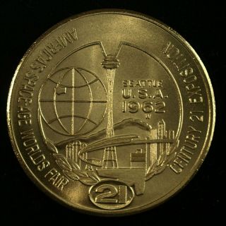 1962 Seattle Century 21 Exposition Token Medallion - One Dollar Medal ☆☆☆