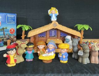 Fisher - Price Little People A Deluxe Christmas Story Nativity Scene Playset W Box