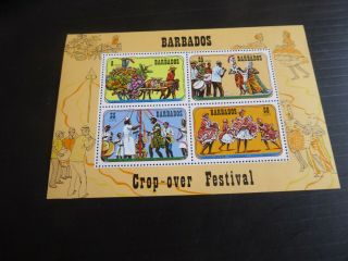 Barbados 1975 Sg Ms535 Crop - Over Festival Mnh