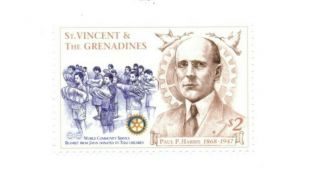 St.  Vincent 1997 Sc 2438 Rotary International,  Paul Harris - Single Stamp - Mnh
