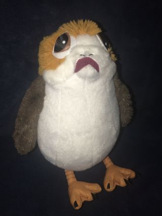 Disney Store Star Wars Last Jedi - 12” Porg Plush Owl Toy Bird Stuffed Animal