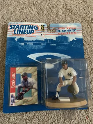 1997 Starting Lineup Derek Jeter Figure & Card York Yankees Mlb Baseball Slu