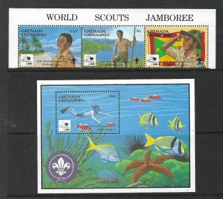 Grenada Grenadines 1995 18th Scouts Jamboree Stamps Unmounted Mnh