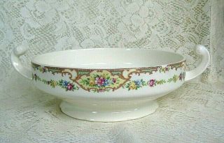 Vintage 1930s Mount Clemens Mildred Floral China Round Serving Bowl 8 " Usa