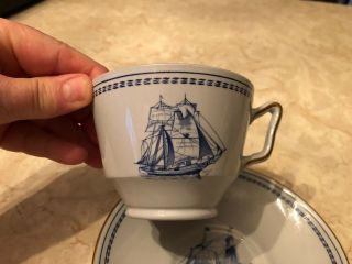 Spode Trade Winds Blue Canton Cup & Saucer W146 Discontinued Tea Coffee Set