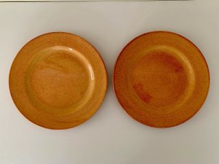 2 Vintage Franciscan Pottery El Patio Golden Glow Plates