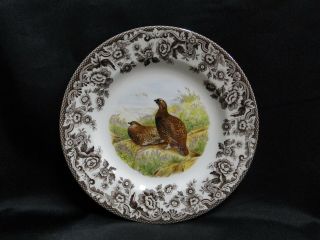 Spode Woodland Red Grouse Game Bird: Salad Plate (s),  7 3/4 ",  Box